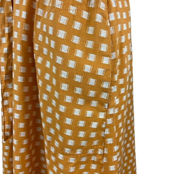 NWT 100% Cotton Pumpkin Belted Sleeveless Dress with Pockets XS - Picture 6 of 11